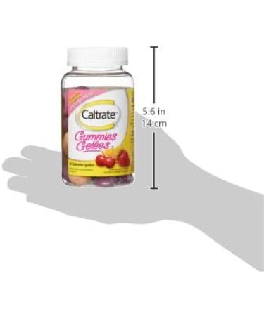 Caltrate Gummies Vitamin D and Calcium Supplement Gluten-Free Orange Strawberry and Cherry Flavour 50 Count Cherry Orange Strawberry 50 count (Pack of 1) - Buy Online on SooperMarket.com