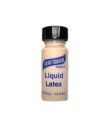 Graftobian Liquid Latex SFX Makeup - Professional Skin Safe Adhesive for Special Effects and Body FX For Theatrical Stage Cosplay and Halloween Makeup 0.5 ounce