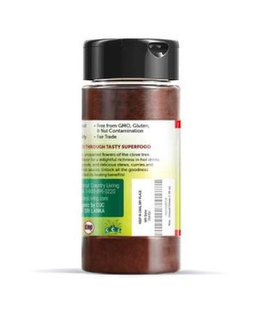 Organic Ground Cloves Spice 1.59 oz | Fair Trade | Glass Bottle | Includes E-Book - Buy Online on SooperMarket.com