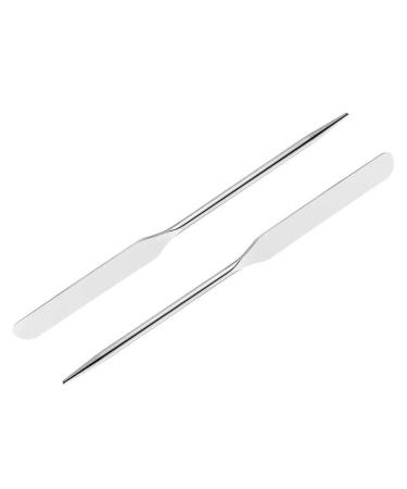 Buy 5 Pieces Stainless Steel Makeup Spatula Set | Foundation Mixing Tool Eye Cream Spoon & Nail Art Stirring Rod | Perfect for Home & Salon Use Silver - Buy Online on SooperMarket.com