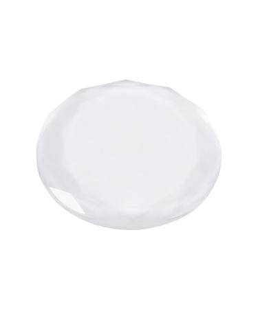 Eyelash Glue Holder Round Crystal Lash Separator Adhesive Glue Pallet Extensions Transparent Glass Gasket Eyelash Stand Spacer for Makeup Art Round Spacer