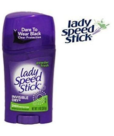 Lady Speed Stick Invisible Dry Antiperspirant & Deodorant Stick Powder Fresh - 1.4 Oz/Pack 4 Pack by Lady Speed