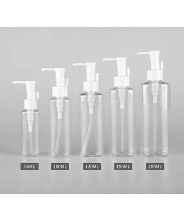 3Pcs 100ml Empty Refillable Clear Plastic Pump Bottle Travel Bottle Make Up Cosmetic Container Dispenser for Lotion Shampoo 100ml/3.4oz - Buy Online on SooperMarket.com