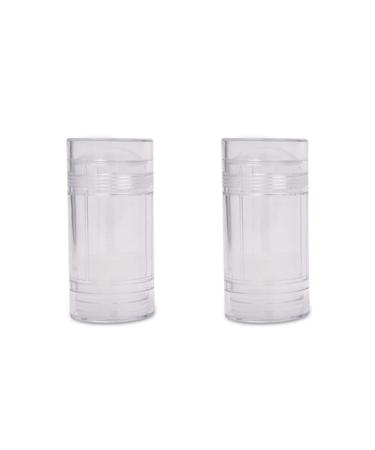 2 Pieces 75ml Clear Empty Deodorant Containers Twist-up Deodorant Containers Empty Deodorant Tubes Bottom Filling Deodorant Bottles for DIY Cosmetic Lip Balm Tubes