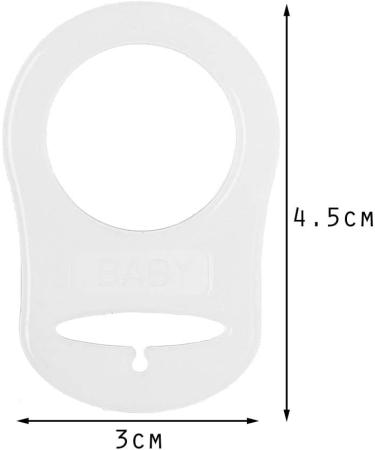 Nuoshen 12pcs Silicone Dummy Pacifier Holder Clip Adapter - White - Buy Online on SooperMarket.com