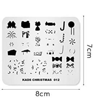 Christmas Theme Nail Art Stamping Plate - Candy Cake Dessert Design - DIY Manicure Print Tool - Buy Online on SooperMarket.com