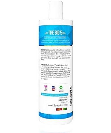 Lipogaine Big 5 Hair Loss Prevention Conditioner - Argan Oil, Keratin, Aloe Vera - Buy Online on SooperMarket.com