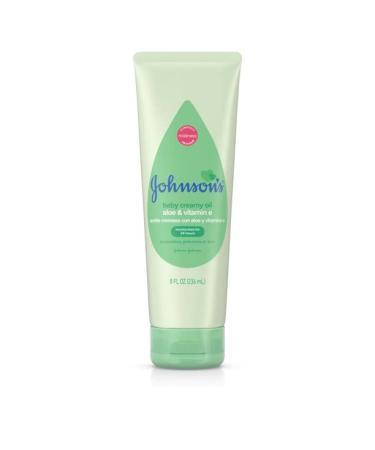 Johnson's Baby Creamy Oil Aloe & Vitamin E 8oz (Pack of 6) - Moisturizing Baby Oil - Buy Online on SooperMarket.com