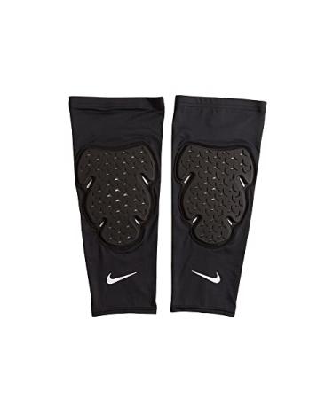 Nike Pro Strong Leg Sleeves, Black | White, Small-Medium