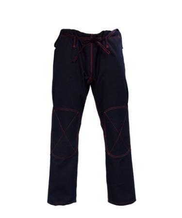 Woldorf USA Brazilian Jiu Jitsu BJJ Pants Rip Stop Black Cotton Heavy Size 5 A3 Fighting Pants, Training Pants, Pre-Shrunk, Ultra Light Weight Fabric, Soft Fabric