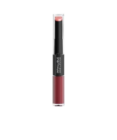 L'Or al Paris Infaillible 2-Step 502 Red to Stay lipstick for 24 hours full lips with moisturizing lip care balm 6.0 milliliters 502 Red to Stay 5.7 g (1 Pack)