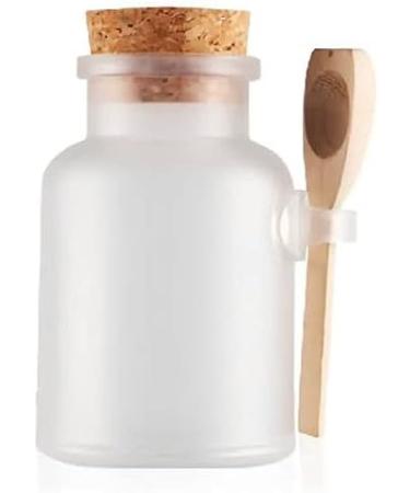 Tianzd 5pcs 100ml Matte Transparent Bathing Salt Containers - Eco-Friendly Cremation Boxes & Cosmetic Ointment Jars with Cork and Wooden Shovel | Ideal for International Shipping - Buy Online on SooperMarket.com