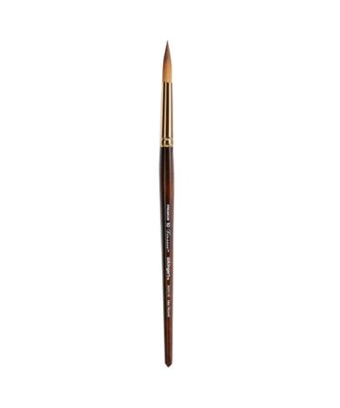 KINGART Finesse 8020 Ultra Round Series Kolinsky Sable Synthetic Blend Premium Watercolor Artist Brushes, Size 10