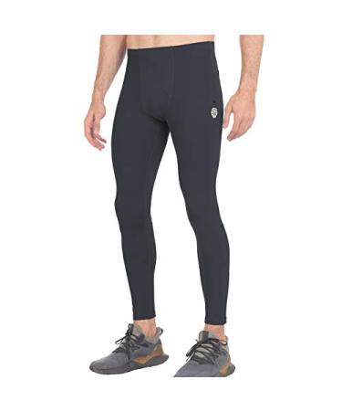 PIQIDIG Workout Leggings Yoga Pants with Pockets - Men Athletic Compression Pants Tights XX-Large Dark Grey