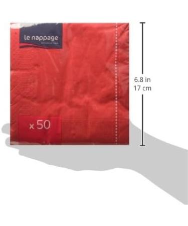 LE NAPPAGE 50 Red Airlaid Napkins - 33x33 cm FSC Certified Luxury Cellulose Wadding - International Shipping Available - Buy Online on SooperMarket.com
