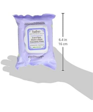 Babo Botanicals Calming 3-in-1 Wipes - Lavender & Meadowsweet for All Ages | 30 ct - Buy Online on SooperMarket.com