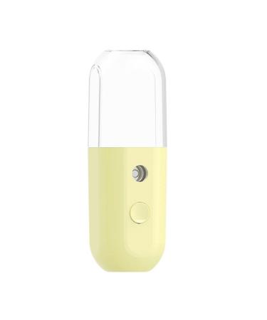 FIOERDTUIE Face Sprayer Portable Coated 1800mAh USB Charging Replacement Skin Care Makeup Steamer Mist Maker Diffuser Humidifier Yellow