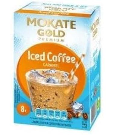 Mokate Gold Premium Iced Coffee Caramel Mocha White Chocolate and Chocolate & Mint Flavour 4 boxes x 8 Sachets Total 32 - Buy Online on SooperMarket.com