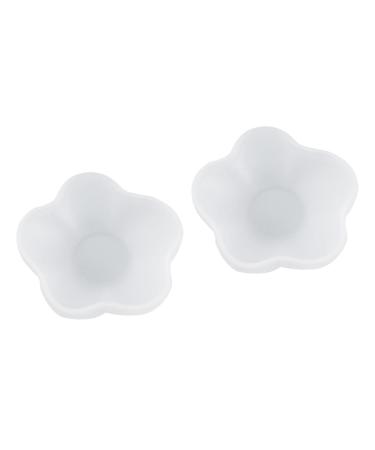 SHINEOFI 2pcs Dish Mold Ashtray Resin for Jewelry Making White Silica Gel Small Plate Petal
