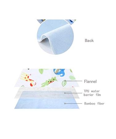 Wrap Pad 4-Pack | Yworld Cotton Bamboo Fiber Waterproof & Breathable Reusable Diaper Liners - 20x28in Light Color Series - Buy Online on SooperMarket.com