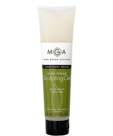 Max Green Alchemy MGA Vegan Sculpting Hair Gel Tube - Organic Formula for Extreme Hair Style for Men & Women | Curly Hair Products Provide Strong Hold & Lasting Control | Color Safe | 5.5 Ounces