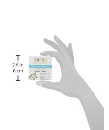 Aura Cacia Reviving Peppermint Aromatherapy Shower Tablets - 3 Pack (3 oz) | Refreshing Aromatherapy for Home Spa - Buy Online on SooperMarket.com