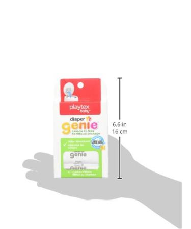 Diaper Genie Carbon Filter (4-Pack) - Odor Eliminator for Diaper Pails - Compatible with Diaper Genie Complete and Expressions Pail - Buy Online on SooperMarket.com