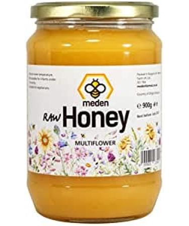 100% Pure Natural Wildflower Meden Honey - 900g - Unfiltered Unheated Unpasteurized Crystallised Honey