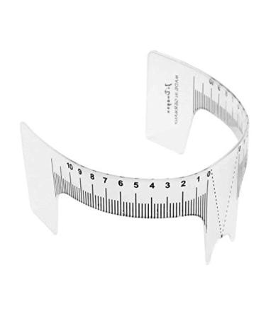 2PCS Plastic Tattoo Eyebrow Grooming Stencil & Measure Tools - White - Buy Online on SooperMarket.com