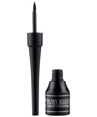 Ruby Kisses Classic Liquid Eyeliner  Smudgeproof Long Lasting Eye Makeup with Felt-Tip Applicator (1 PACK  Black) 0.10 Fl Oz (Pack of 1) Black