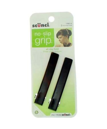 Scunci No-Slip Auto Clasp Barrettes - 2 ea, Pack of 6 - Assorted Colors - Buy Online on SooperMarket.com
