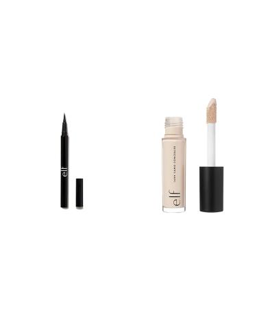 e.l.f. H2O Proof Eyeliner Pen + 16HR Camo Concealer (Full Coverage & Highly Pigmented)