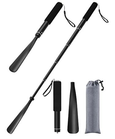 TriPro Shoe Horn Long Handle -15"-37" Telescopic Metal Shoe Horn Adjustable Length, Aluminum Alloy, Portable Long Handled Shoe Horn, Shoe Horn Long Handle For Seniors Men Women Kids