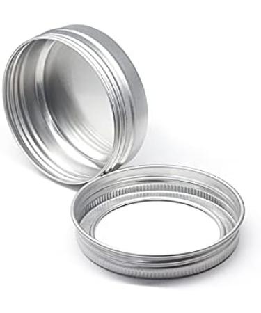 Zeoabsy 50 Pack 60ml Silver Aluminum Tin Cans with Screw Cap & Viewing Window - Ideal for DIY Ointments Candles Cosmetics & Shaving Soap - Buy Online on SooperMarket.com
