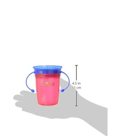 Nuby Plastic No Spill 360 Wonder Cup 1pk - Assorted Colors - Red/Green/Pink/Aqua/Purple/Orange - Buy Online on SooperMarket.com