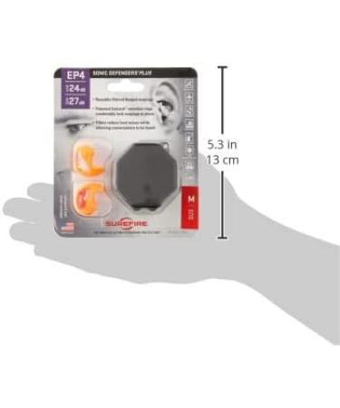 SureFire EP4 Sonic Defenders Plus Earplugs - Orange, Medium, Triple Flanged Design - Reusable - Buy Online on SooperMarket.com
