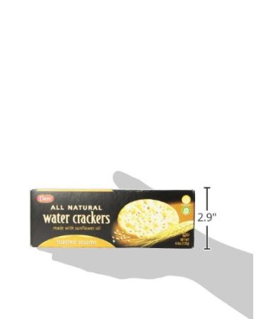 Dare Toasted Sesame Water Crackers - Healthy Entertaining Snacks with 0g Trans & Saturated Fat - 4.4oz (Pack of 6) - Buy Online on SooperMarket.com