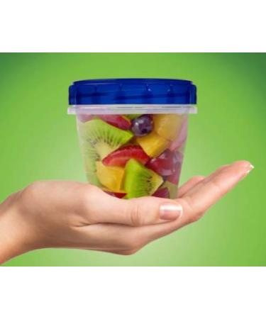 Ziploc Twist 'n Loc Storage Containers for Food Travel and Organization Dishwasher Safe Extra Small Round 4 Count