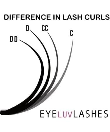 7D Wispy Pro Made Lashes D Curl 12mm Length 500 Loose Fans Promade 0.07 Eyeluvlashes (D Curl 12mm Length) - Buy Online on SooperMarket.com