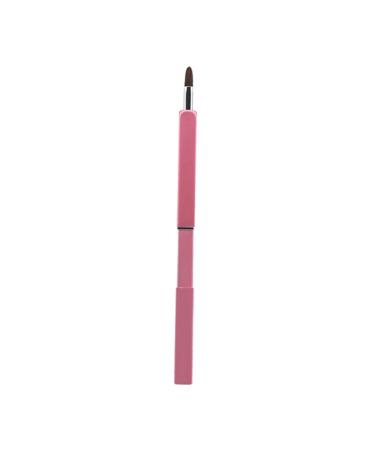 Retractable Brush for Lipstick Cosmetics Lip Brush Makeup Brush Tool Lip Brush Applicator Lipstick Brush Lipstick Applicator Metal Rod Portable Travel Pink