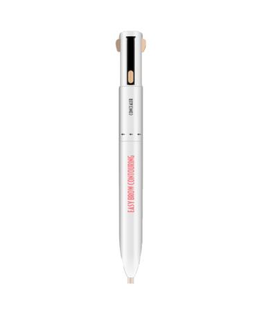 Brow Pen Eyebrow Contour Pen 4 in 1 Long Lasting Rotate Defining Highlighting Brow Pencil Medium