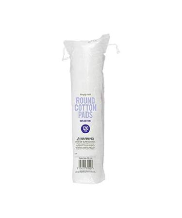 The Home Fusion Company Soft Round 100% Cotton Pads 120 Pads Make Up Remover Cleaning Pads Nail Polish