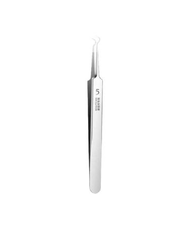 Professional Facial Blackhead Remover Tweezers Precision Extractor Pimple Popper Tool Kit Skin Acne Removal Clip Kit for Whitehead Blemishs Comedones Bend Clamp