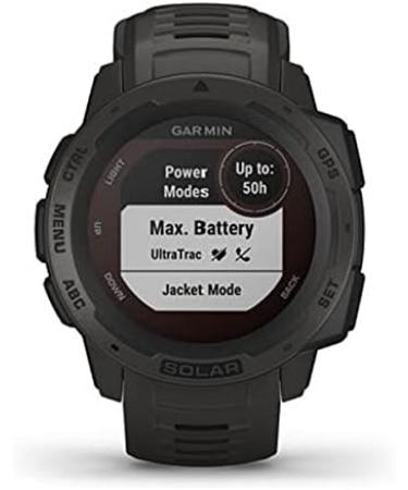 Garmin Instinct Solar Smartwatch - Rugged Outdoor Watch with Solar Charging - Graphite - Buy Online on SooperMarket.com