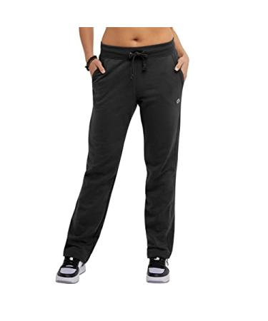 Powerblend Fleece Pants, Womens Soft Sweatpants, Womens Fleece Sweatpants, 31" X-Small Black