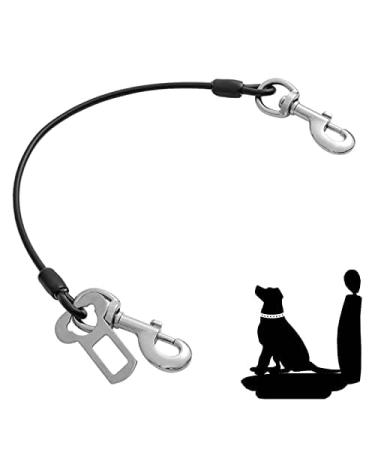 Mi metty strap off dog car bite -resistant dog leash made of steel wire with car dog clock strapping strap car for all dogs black 32 inch/80 cm