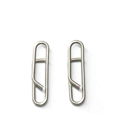 JJZS 100pcs/pack Stainless Steel Power Clips Lure Clips Snaps Quick Change Fishing Lure Connector Kayak Drifting Fishing Fast Snaps Speed Clips L_23mm_70lbs