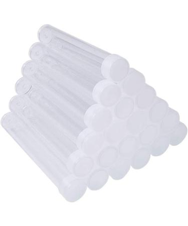 PH PandaHall 100pcs Clear Plastic Tube Bead Containers  Transparent Plastic Small Empty Storage Tubes Bead Container Set Organizers Boxes with Lid 15ml (75x13mm /2.9x0.5 ) 0.51x2.95-100pcs Clear-0.51x2.95