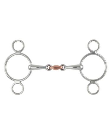 Shires Equestrian Two Ring Copper Lozenge Gag Bit 6"