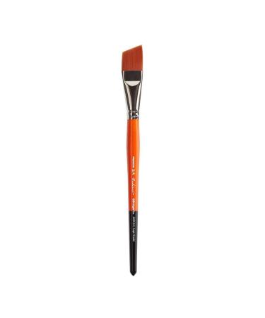 KINGART Radiant 6400-3/4 Angle Series Premium Golden Synthetic Brushes for Acrylic, Oil and Watercolor 3/4 Orange